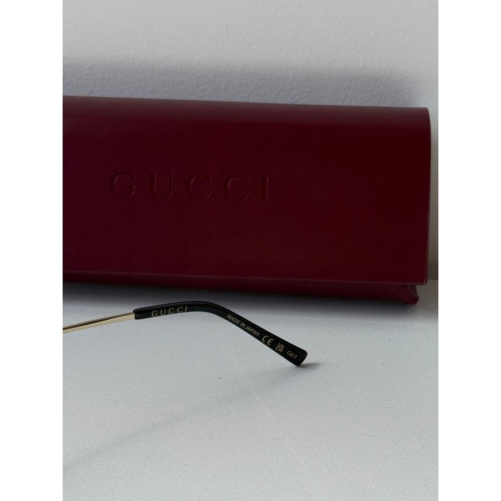 NEW Gucci GG1876S Gold Round Sunglasses $545 - Picture 9 of 9